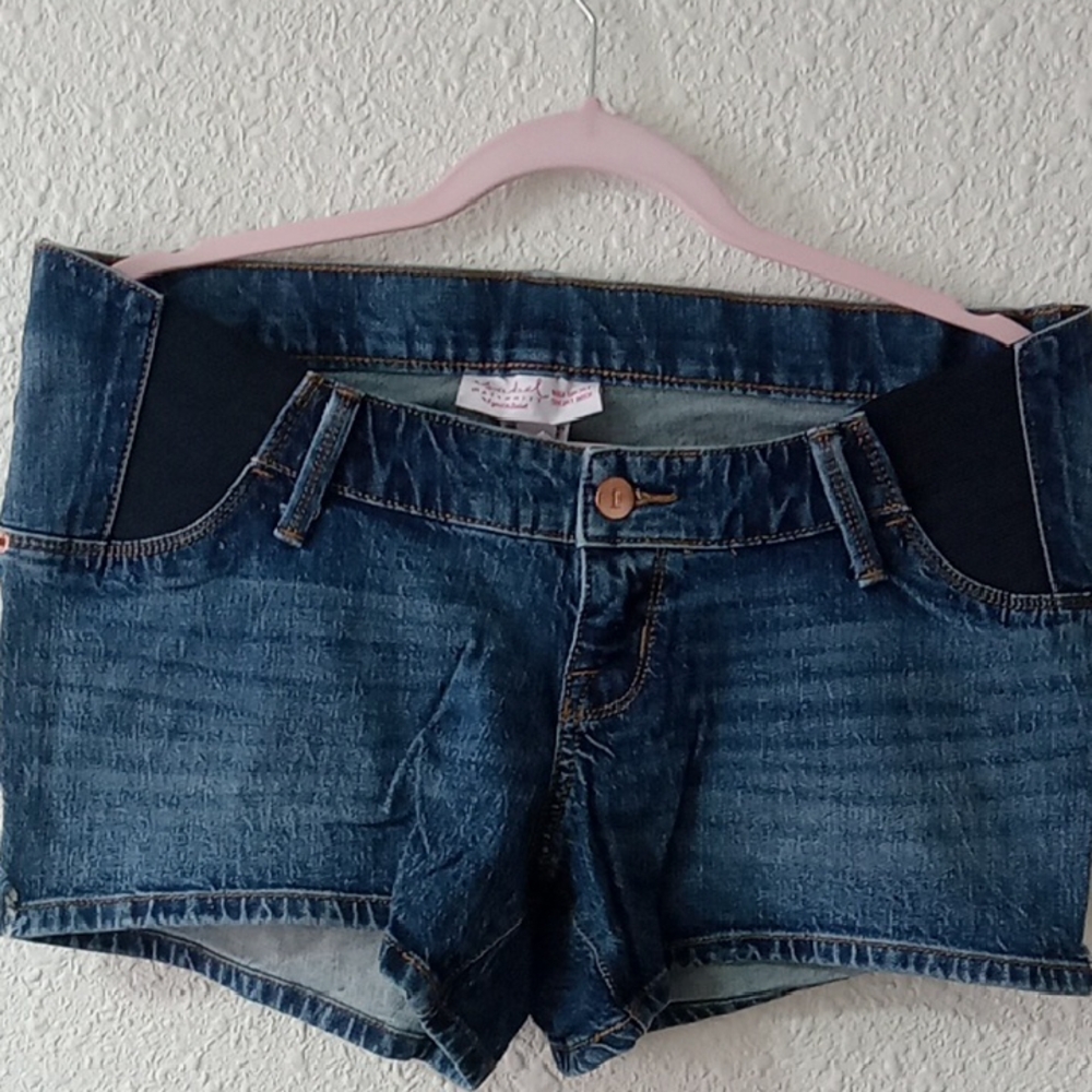 Isabel Maternity by Ingrid & Isabel Blue Midi Shorts